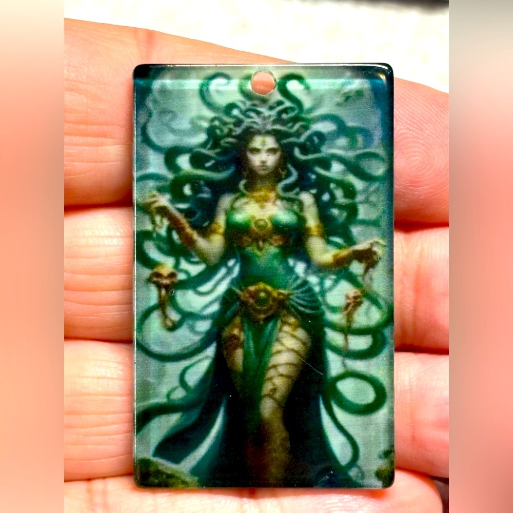 2/22 Mystical green Medusa Pendant